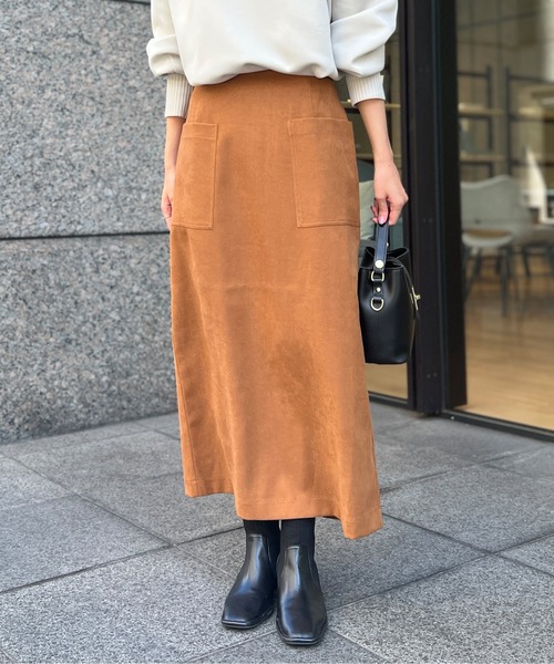 Chez toi（シェトワ）の「マットコーデュロイナロースカート（スカート・レディース・ブラック/キャメル/アイボリー・FREE）」の10枚目の写真