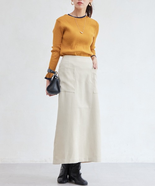 Chez toi（シェトワ）の「マットコーデュロイナロースカート（スカート・レディース・ブラック/キャメル/アイボリー・FREE）」の5枚目の写真