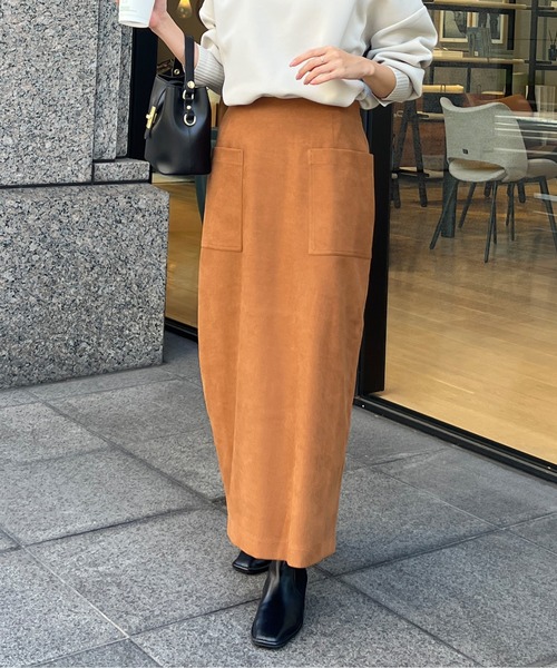 Chez toi（シェトワ）の「マットコーデュロイナロースカート（スカート・レディース・ブラック/キャメル/アイボリー・FREE）」の11枚目の写真