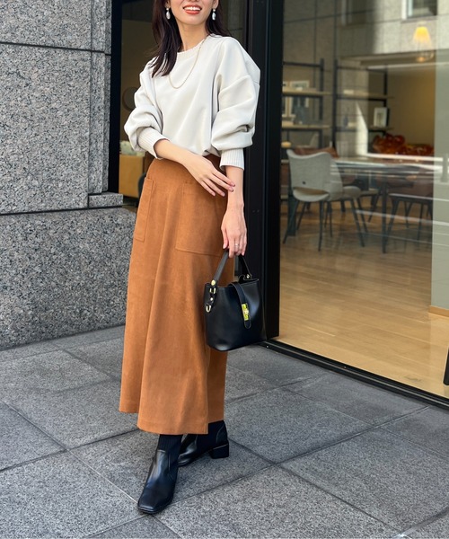 Chez toi（シェトワ）の「マットコーデュロイナロースカート（スカート・レディース・ブラック/キャメル/アイボリー・FREE）」の16枚目の写真