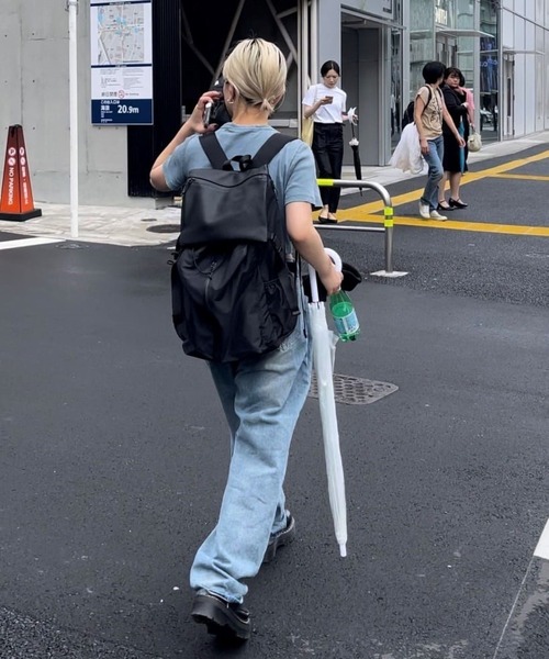 BURLAP OUTFITTER×ear】撥水レザーコンビライトリュック（バック