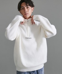 『CONVERSE/コンバース』ダブルジャガードハーフジップセーター