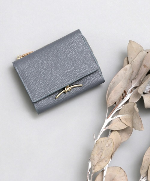 【BEAURE/ビュレ】カウレザー メタルパーツ三つ折りミニウォレット（財布）｜Beau're（ヴュレ）