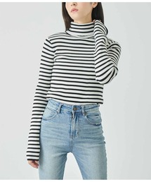 【売れました】ANAP(アナップ)ボーダートップス ANAP（アナップ）の「オフショル ボーダー リブ ニットトップス