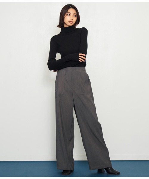 ANAP(アナップ)の「フィンガーホールタートルネックリブニットトップス(ニット/セーター・レディース・オフホワイト/グレー/ホワイト×ブラック/ブラック系その他/レッド/ブラック/ブラック×ホワイト/ベージュ・FREE)」の13枚目の写真