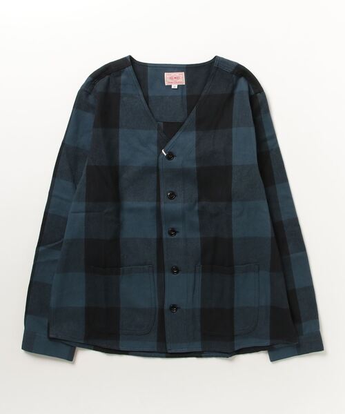 BIG MIKE(ビッグマイク)の「BIG MIKE(ビッグマイク)ヘビーフランネル カーディガン 102336122(シャツ/ブラウス・メンズ・ブルー系その他/ネイビー×ホワイト・L/M)」の22枚目の写真