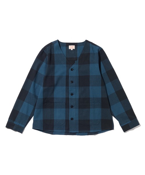 BIG MIKE(ビッグマイク)の「BIG MIKE(ビッグマイク)ヘビーフランネル カーディガン 102336122(シャツ/ブラウス・メンズ・ブルー系その他/ネイビー×ホワイト・L/M)」の10枚目の写真