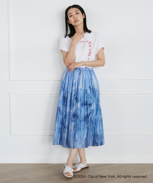 INED（イネド）の「NYCスクエアロゴTシャツ《GOOD ROCK SPEED》（Tシャツ/カットソー・レディース・サックスブルー/オフホワイト・9号）」の8枚目の写真