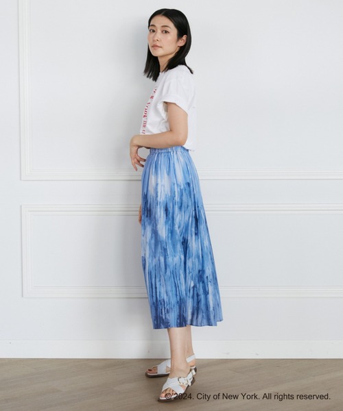 INED（イネド）の「NYCスクエアロゴTシャツ《GOOD ROCK SPEED》（Tシャツ/カットソー・レディース・サックスブルー/オフホワイト・9号）」の9枚目の写真