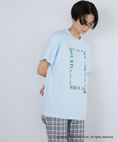 INED（イネド）の「NYCスクエアロゴTシャツ《GOOD ROCK SPEED》（Tシャツ/カットソー・レディース・サックスブルー/オフホワイト・9号）」の13枚目の写真