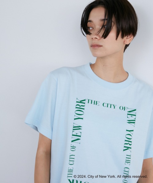 INED（イネド）の「NYCスクエアロゴTシャツ《GOOD ROCK SPEED》（Tシャツ/カットソー・レディース・サックスブルー/オフホワイト・9号）」の15枚目の写真