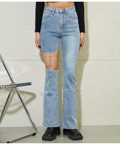 LATINA(ラティーナ)の「ストレッチ セパレート風 デニム パンツ(デニムパンツ・レディース・ブルー・L/M/S)」の10枚目の写真