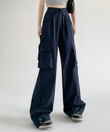 カジュアルハイウエストパンツ ヴィンテージストレートパンツ カジュアルワークパンツ 日常＆シンプル Y2K