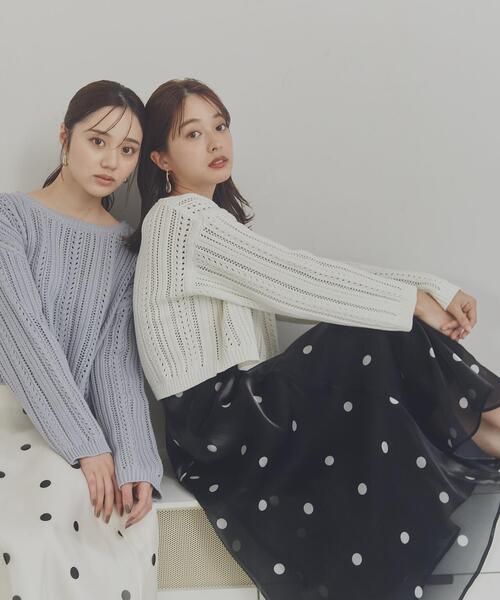 PROPORTION BODY DRESSING（プロポーションボディドレッシング）の「アイレットニット / 1214170902（ニット/セーター・レディース・ホワイト/ブルー/イエロー・SMALL/MEDIUM）」の14枚目の写真