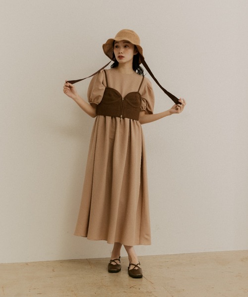 moi tytto（モイテュット）の「ジップ付きニットビスチェ（ベスト・レディース・ナチュラル/ベージュ/ブラウン・FREE）」の20枚目の写真