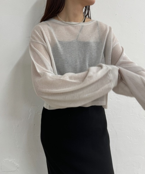 レディース クロップド プルオーバーニット 楽天市場】【SALE／80%OFF】カラーネップ クロップド プル