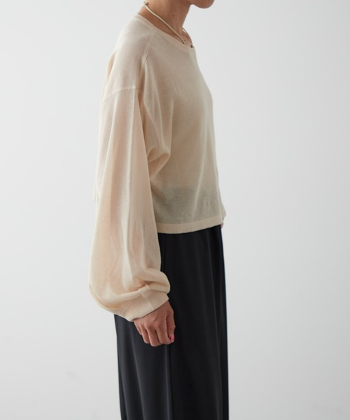 earthy（アーシー）の「シアークロップドニットプルオーバー