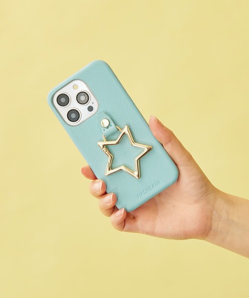 HASHIBAMI（ハシバミ）の「【HASHIBAMI】ビッグスターiPhoneケース ※iPhone15pro 用（スマホケース/カバー・レディース・グレー/ブラック/レモンイエロー/アクア/ふじ色系/ライトオレンジ系/ローズ系・FREE）」の3枚目の写真