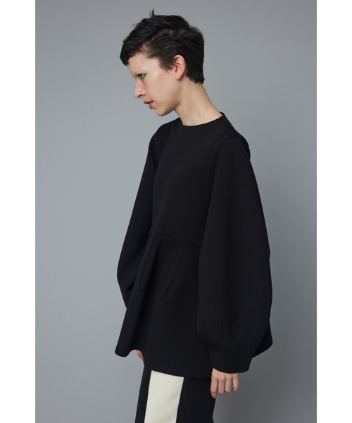 HeRIN.CYE(ヘリンドットサイ)の「Feels hem flare tops フィールズヘムフレアートップス(Tシャツ/カットソー・レディース・ホワイト/ブラック/ブルー・FREE)」の5枚目の写真