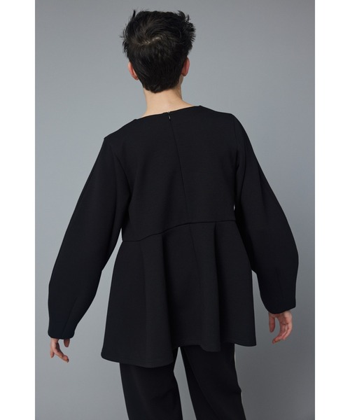 HeRIN.CYE(ヘリンドットサイ)の「Feels hem flare tops フィールズヘムフレアートップス(Tシャツ/カットソー・レディース・ホワイト/ブラック/ブルー・FREE)」の6枚目の写真