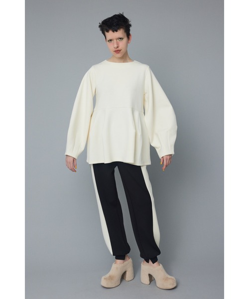 HeRIN.CYE(ヘリンドットサイ)の「Feels hem flare tops フィールズヘムフレアートップス(Tシャツ/カットソー・レディース・ホワイト/ブラック/ブルー・FREE)」の10枚目の写真