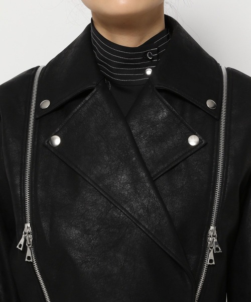 HARE（ハレ）の「フェイクレザージップライダース(HARE)（ライダース