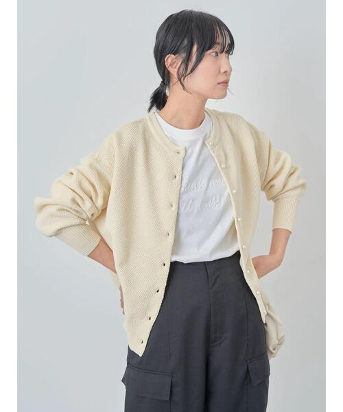 Green Parks(グリーンパークス)の「2way パール釦ニットプルオーバー(ニット/セーター・レディース・ダークネイビー/ベージュ/アイボリー/サックスブルー・FREE)」の8枚目の写真