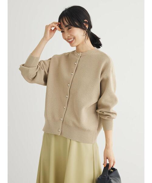 Green Parks(グリーンパークス)の「2way パール釦ニットプルオーバー(ニット/セーター・レディース・ダークネイビー/ベージュ/アイボリー/サックスブルー・FREE)」の5枚目の写真