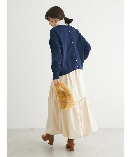 Green Parks(グリーンパークス)の「2way パール釦ニットプルオーバー(ニット/セーター・レディース・ダークネイビー/ベージュ/アイボリー/サックスブルー・FREE)」の11枚目の写真