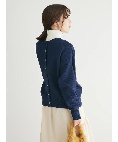Green Parks(グリーンパークス)の「2way パール釦ニットプルオーバー(ニット/セーター・レディース・ダークネイビー/ベージュ/アイボリー/サックスブルー・FREE)」の13枚目の写真