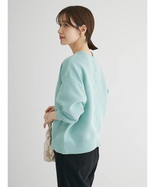 Green Parks(グリーンパークス)の「2way パール釦ニットプルオーバー(ニット/セーター・レディース・ダークネイビー/ベージュ/アイボリー/サックスブルー・FREE)」の21枚目の写真