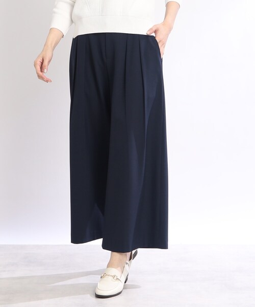 Reflect(リフレクト)の「◆【SALE/WEB限定カラーあり/洗える】ストレッチワイドクロップドパンツ(その他パンツ・レディース・キャメル/ネイビー/アイボリー/ライトグレー・11/09/07/05/13/15 /17)」の3枚目の写真