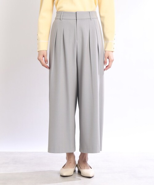 Reflect(リフレクト)の「◆【SALE/WEB限定カラーあり/洗える】ストレッチワイドクロップドパンツ(その他パンツ・レディース・キャメル/ネイビー/アイボリー/ライトグレー・11/09/07/05/13/15 /17)」の5枚目の写真