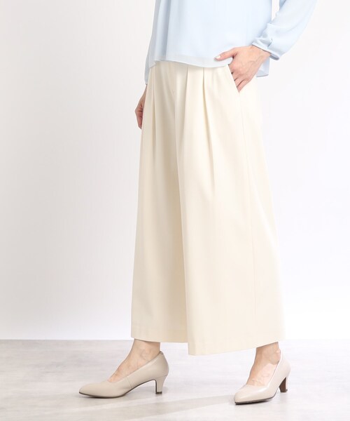Reflect(リフレクト)の「◆【SALE/WEB限定カラーあり/洗える】ストレッチワイドクロップドパンツ(その他パンツ・レディース・キャメル/ネイビー/アイボリー/ライトグレー・11/09/07/05/13/15 /17)」の21枚目の写真