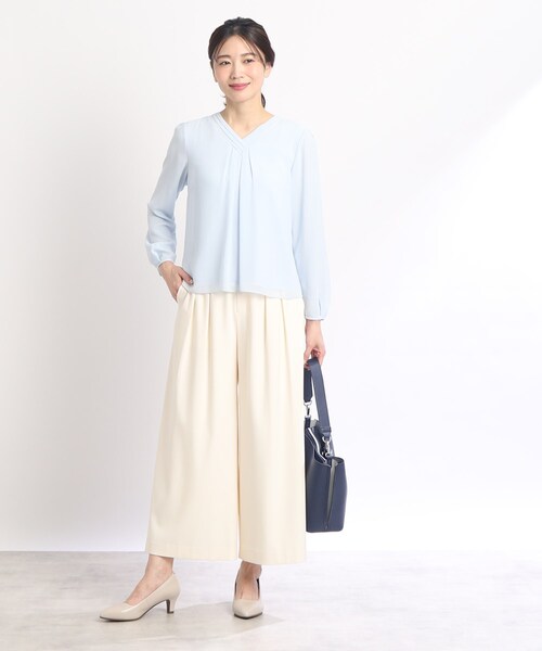 Reflect(リフレクト)の「◆【SALE/WEB限定カラーあり/洗える】ストレッチワイドクロップドパンツ(その他パンツ・レディース・キャメル/ネイビー/アイボリー/ライトグレー・11/09/07/05/13/15 /17)」の22枚目の写真