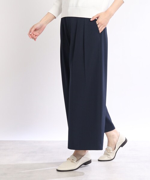 Reflect(リフレクト)の「◆【SALE/WEB限定カラーあり/洗える】ストレッチワイドクロップドパンツ(その他パンツ・レディース・キャメル/ネイビー/アイボリー/ライトグレー・11/09/07/05/13/15 /17)」の14枚目の写真