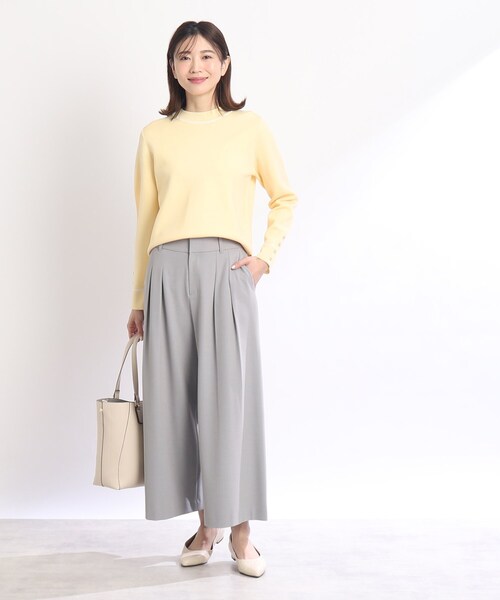Reflect(リフレクト)の「◆【SALE/WEB限定カラーあり/洗える】ストレッチワイドクロップドパンツ(その他パンツ・レディース・キャメル/ネイビー/アイボリー/ライトグレー・11/09/07/05/13/15 /17)」の16枚目の写真