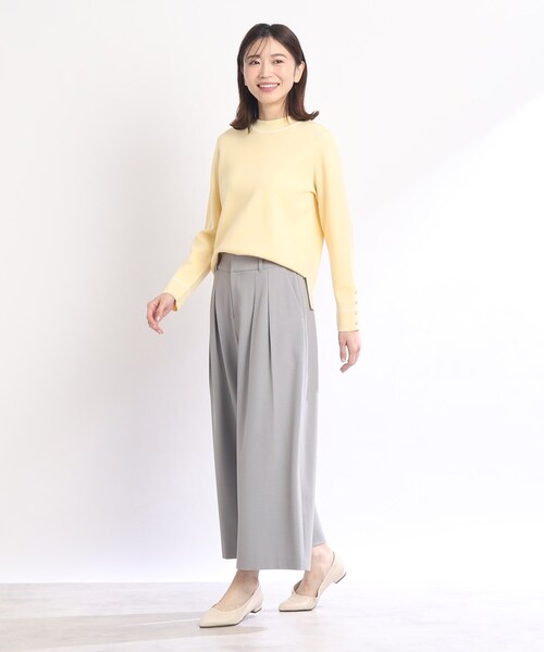 Reflect(リフレクト)の「◆【SALE/WEB限定カラーあり/洗える】ストレッチワイドクロップドパンツ(その他パンツ・レディース・キャメル/ネイビー/アイボリー/ライトグレー・11/09/07/05/13/15 /17)」の19枚目の写真