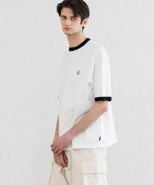 FIDELITY(フィデリティ)の「EMBREM RINGER S/S TEE / 半袖リンガーTシャツ(Tシャツ/カットソー・メンズ・グレー/オフホワイト/ブラック・LARGE/MEDIUM/X-LARGE)」の5枚目の写真