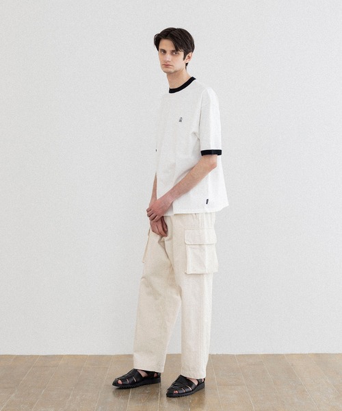 FIDELITY(フィデリティ)の「EMBREM RINGER S/S TEE / 半袖リンガーTシャツ(Tシャツ/カットソー・メンズ・グレー/オフホワイト/ブラック・LARGE/MEDIUM/X-LARGE)」の6枚目の写真