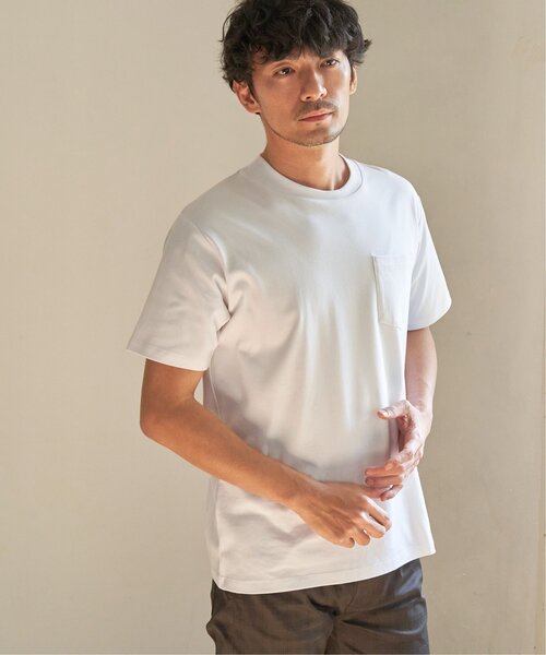 【コットンシルケット】ポンチ クルーネック Tシャツ シルケットポンチクルーネックジャケT｜メンズファッション通販