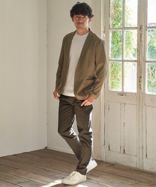 IKKA LOUNGE(イッカラウンジ)の「ポンチクルーネックジャケットTシャツ(Tシャツ/カットソー・メンズ・ホワイト・M/L/XL/S)」の6枚目の写真