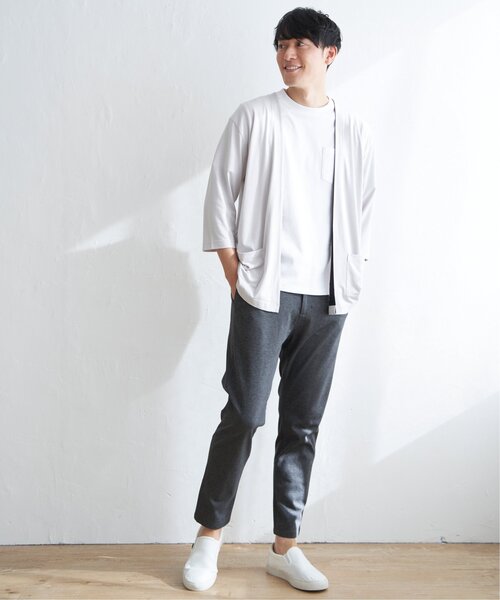IKKA LOUNGE(イッカラウンジ)の「ポンチクルーネックジャケットTシャツ(Tシャツ/カットソー・メンズ・ホワイト・M/L/XL/S)」の10枚目の写真