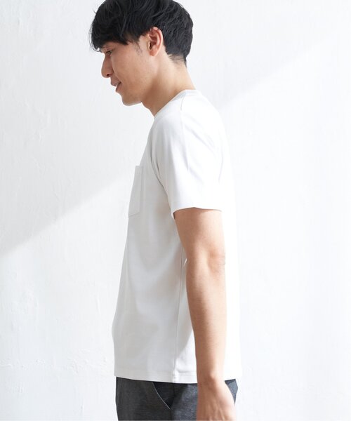IKKA LOUNGE(イッカラウンジ)の「ポンチクルーネックジャケットTシャツ(Tシャツ/カットソー・メンズ・ホワイト・M/L/XL/S)」の12枚目の写真