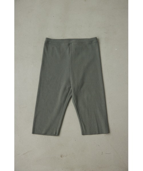 BLACK BY MOUSSY(ブラックバイマウジー)の「tereko half leggings(テレコハーフレギンス)(レギンス/スパッツ・レディース・チャコールグレー/ブラック/カーキ・FREE)」の3枚目の写真