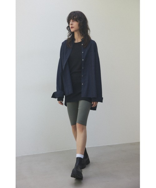 BLACK BY MOUSSY(ブラックバイマウジー)の「tereko half leggings(テレコハーフレギンス)(レギンス/スパッツ・レディース・チャコールグレー/ブラック/カーキ・FREE)」の13枚目の写真