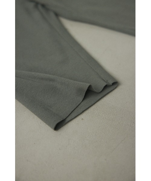 BLACK BY MOUSSY(ブラックバイマウジー)の「tereko half leggings(テレコハーフレギンス)(レギンス/スパッツ・レディース・チャコールグレー/ブラック/カーキ・FREE)」の14枚目の写真