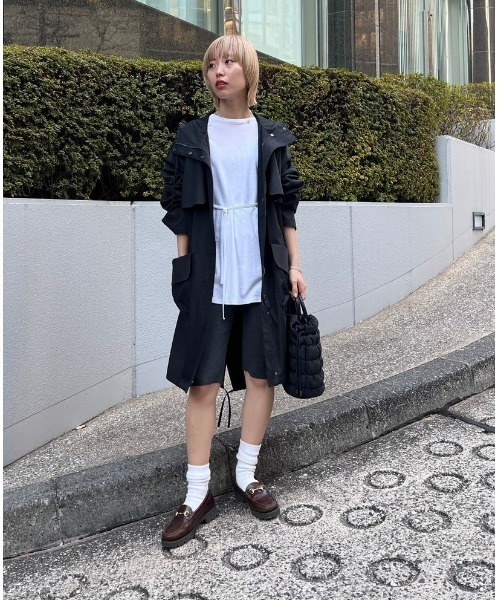 BLACK BY MOUSSY(ブラックバイマウジー)の「tereko half leggings(テレコハーフレギンス)(レギンス/スパッツ・レディース・チャコールグレー/ブラック/カーキ・FREE)」の6枚目の写真