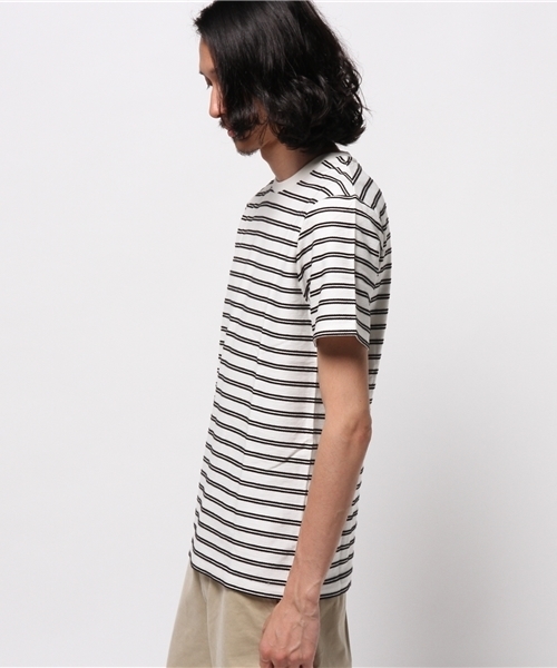 HARE(ハレ)の「ロープボーダーカットソー(HARE) (Tシャツ/カットソー・メンズ・オフホワイト/ブラック/カーキ・SMALL/MEDIUM)」の6枚目の写真