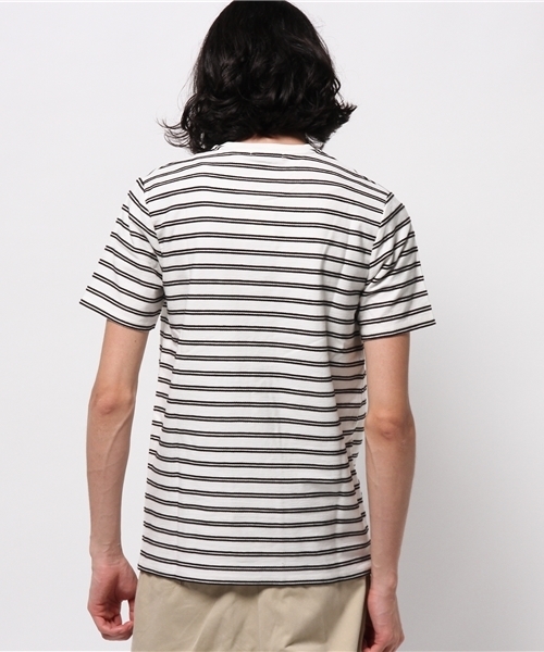 HARE(ハレ)の「ロープボーダーカットソー(HARE) (Tシャツ/カットソー・メンズ・オフホワイト/ブラック/カーキ・SMALL/MEDIUM)」の7枚目の写真